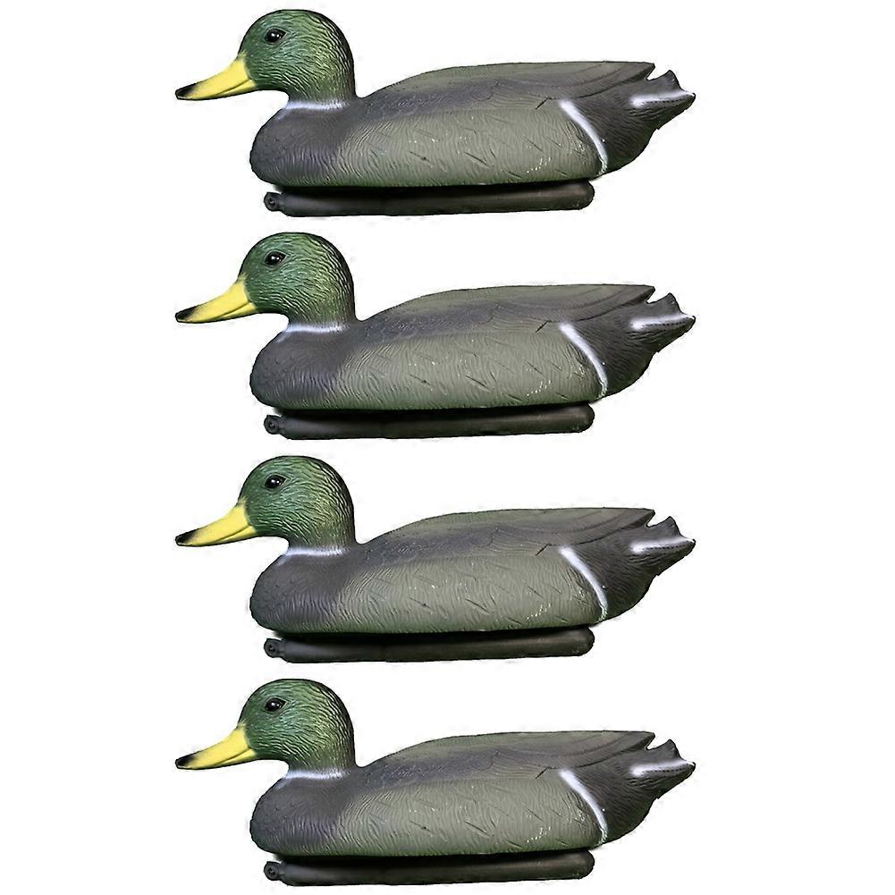 4Pcs Simulated Duck Outdoor Garden Courtyard Decoration Float on the Water Hunting Decoy Realistic Bird with Base