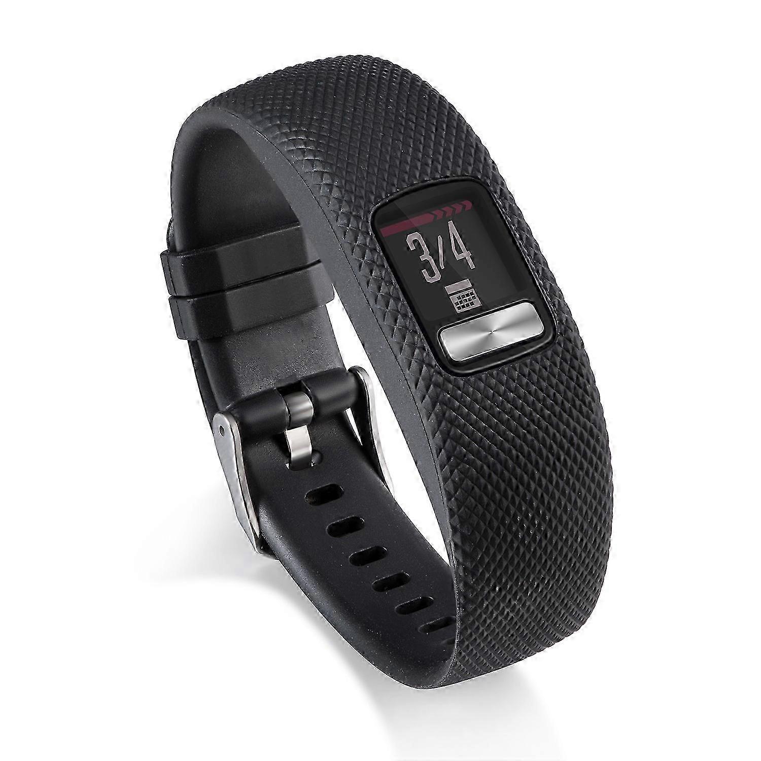For Garmin Vivofit 4 Watch Band Flexible Lozenge Texture TPE TPU Watch Strap p