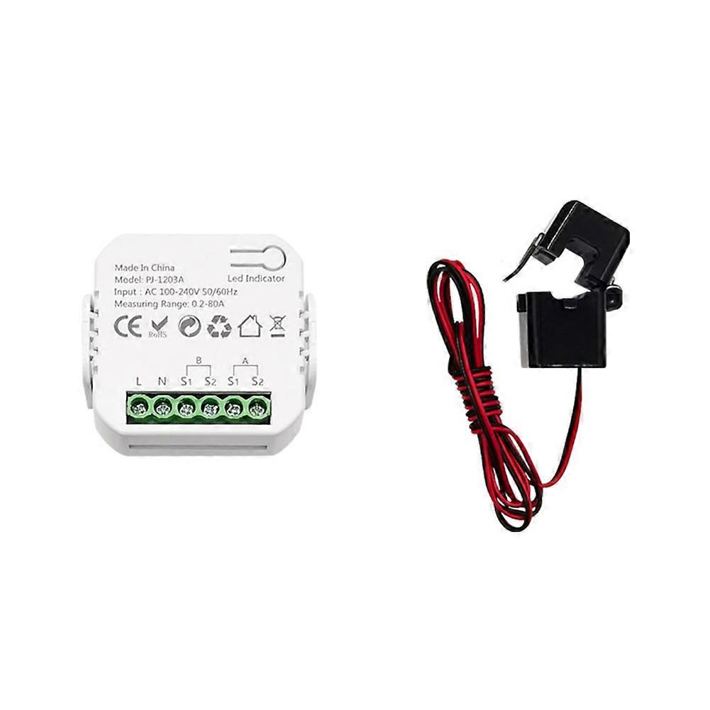 Tuya ZigBee Smart Energy Switch Power Voltage Current Meter APP Real-Time Power Statistics Consumption Querying 1CT