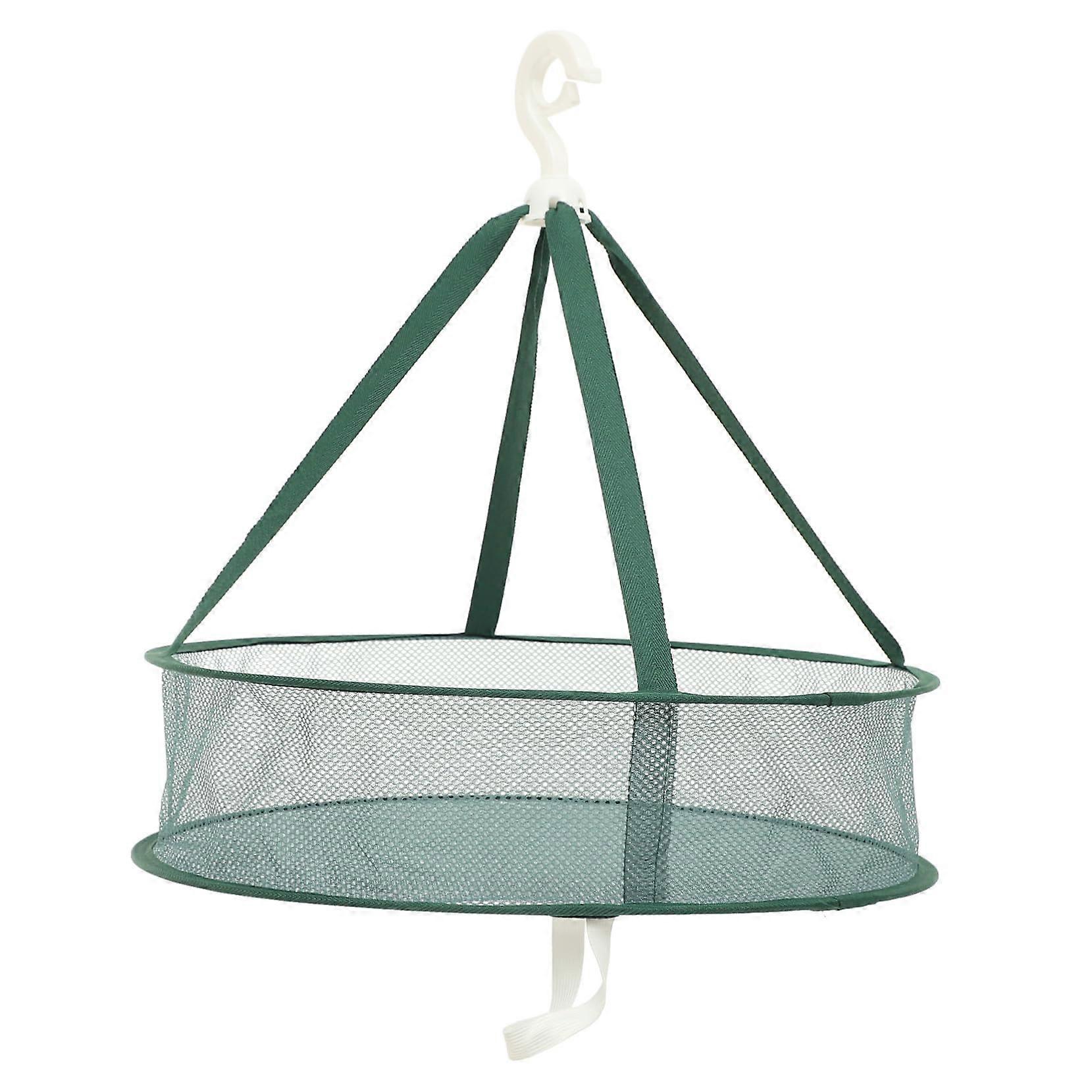 Clothes Drying Mesh Rack with Windproof Hook for Sweaters Socks Underwear Foldable Outdoor Laundry