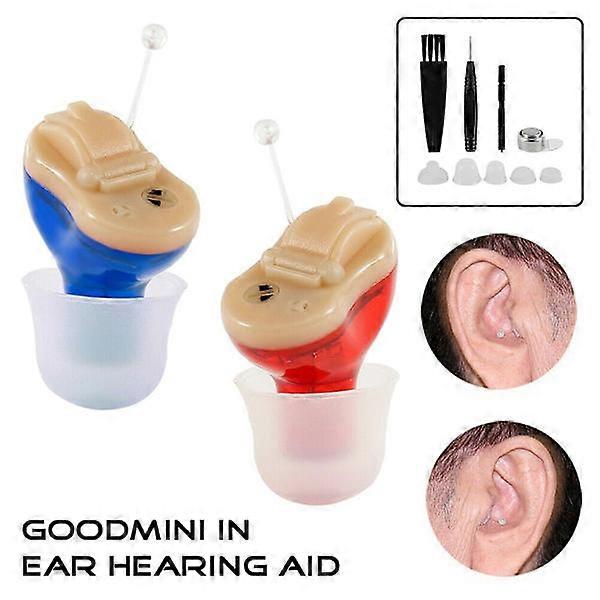 Mini hearing aid invisible ear assistant for the elderly - Perfet red