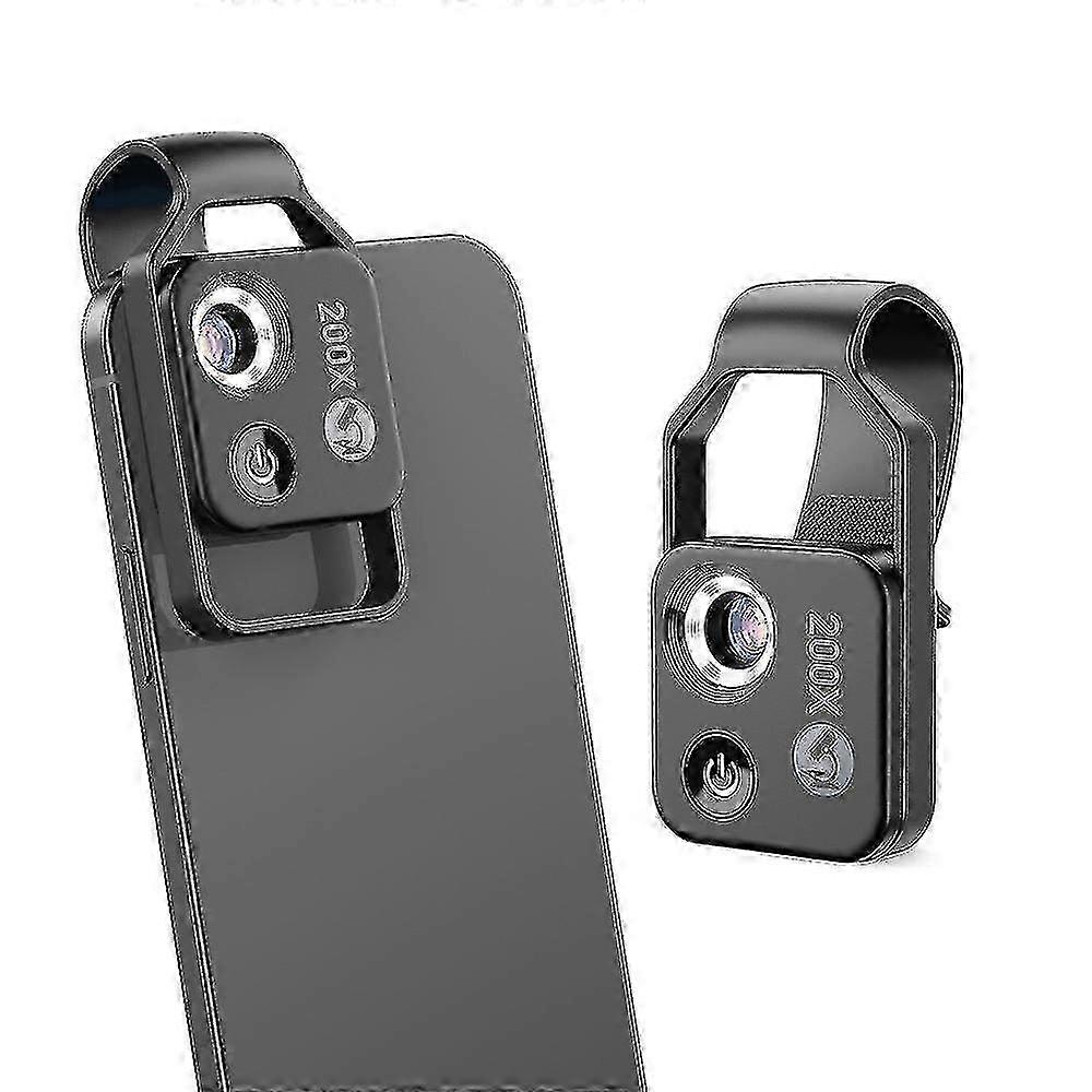 ​200x Magnification Digital Microscope Lens With CPL Mobile LED Light For Smartphone Professional Photography And Macro Shots