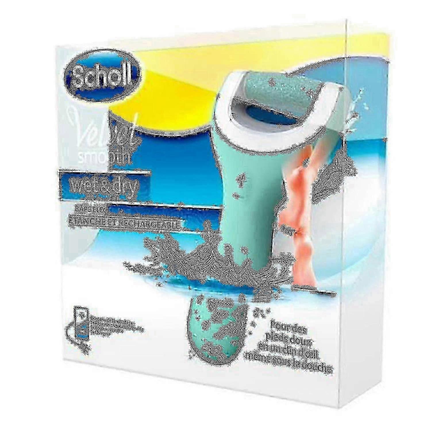Scholl Velvet Smooth Wet And Dry Electric Grater Foot File Blue
