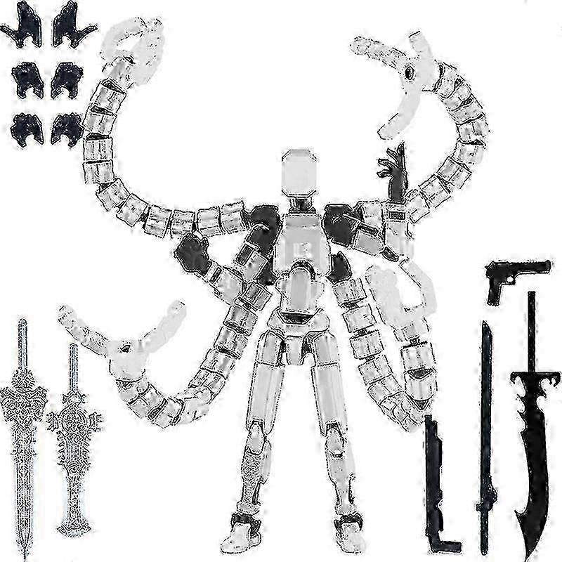 Assembly Completed 5.2in T13 Action Figure 3D Printed Multi-Jointed Movable Titan 13 Lucky Dummy Nova Robot Action Figure Gifts