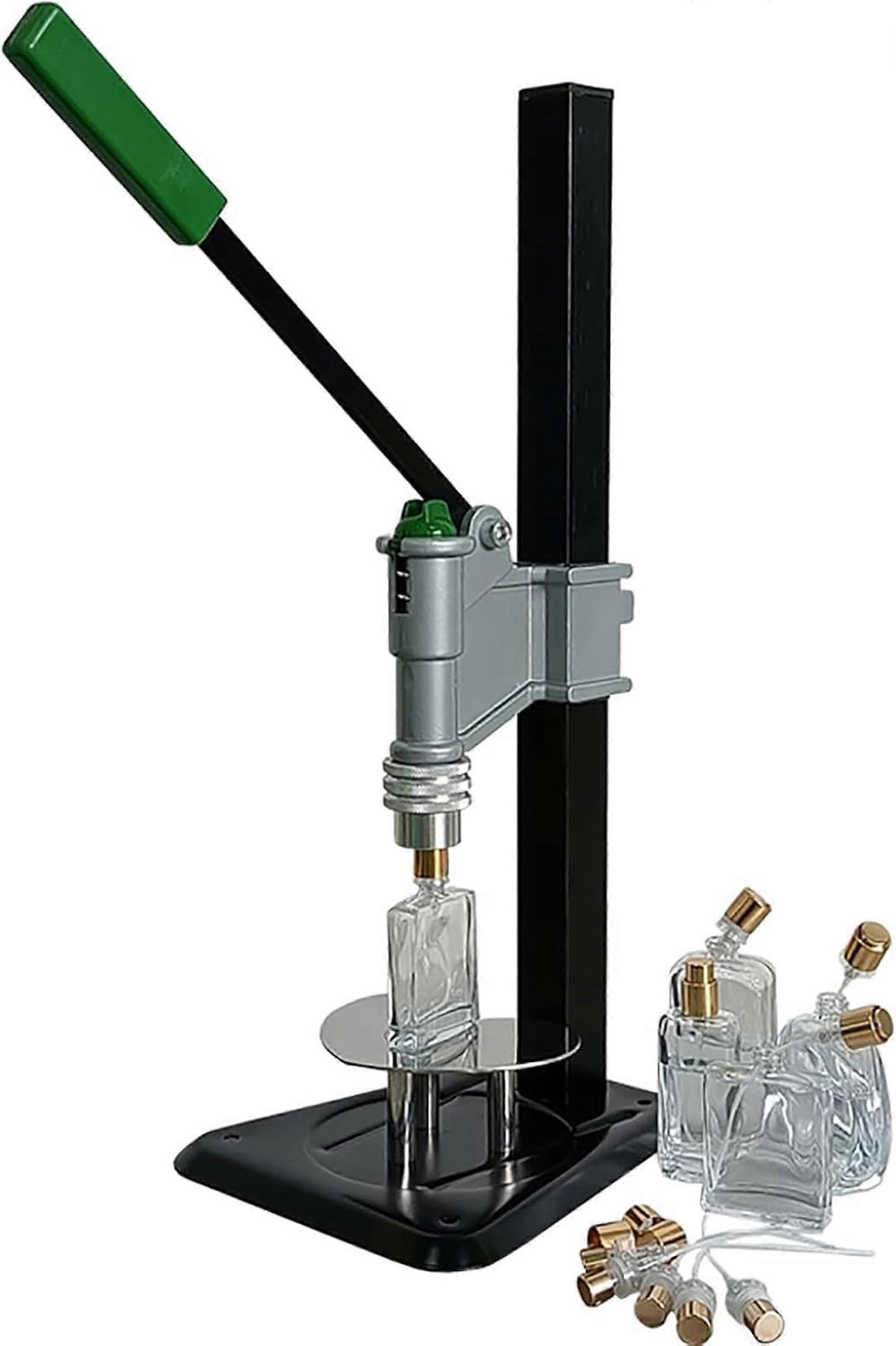 Manual Perfume Bottle Capper 13mm 15mm Height Adjustable Aluminum Crimping Tool for Easy Sealing