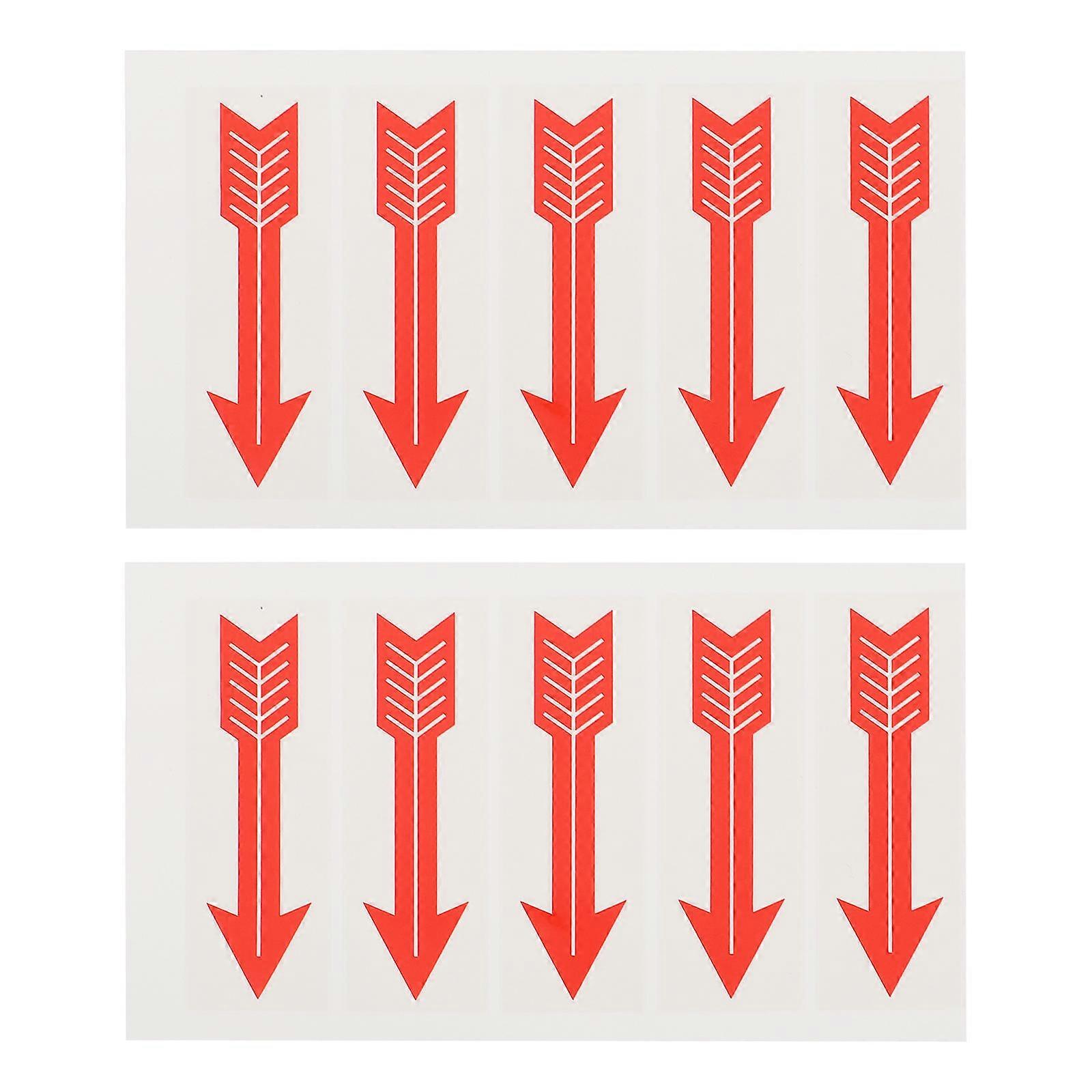 Arrow Caution Decals Arrow Indicating Direction Stickers for Warning 30Pcs
