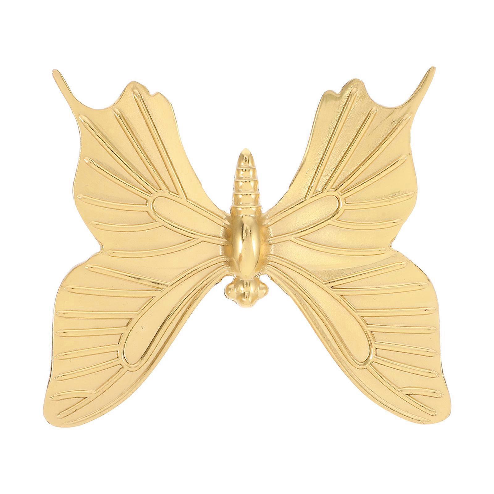 Yellow Brass Butterfly Cabinet Knob for Decor Durable Handle