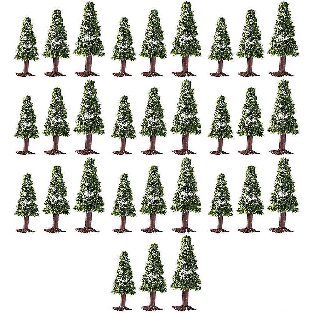 30pcs Mixed Pine Model Tree Model Train Scenery Architecture Tree Model Scenery