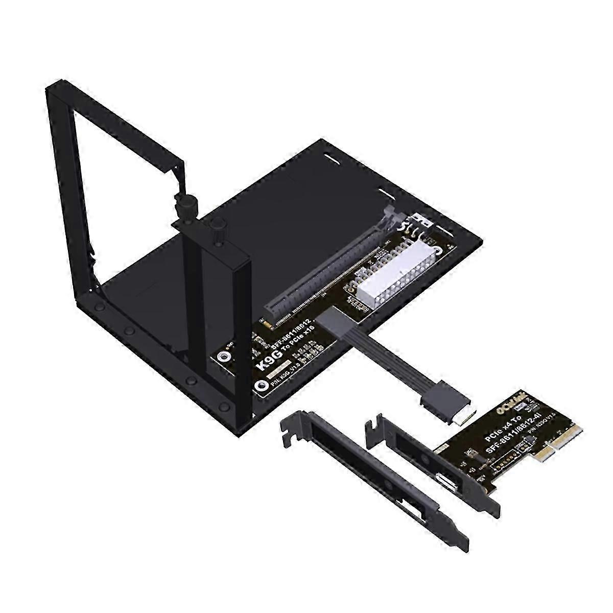 PCIE 5.0 X4 to PCIe X16 Graphics Card Dock with Bracket SFF-8611 M.2 External Graphic Dock 128 Gbps