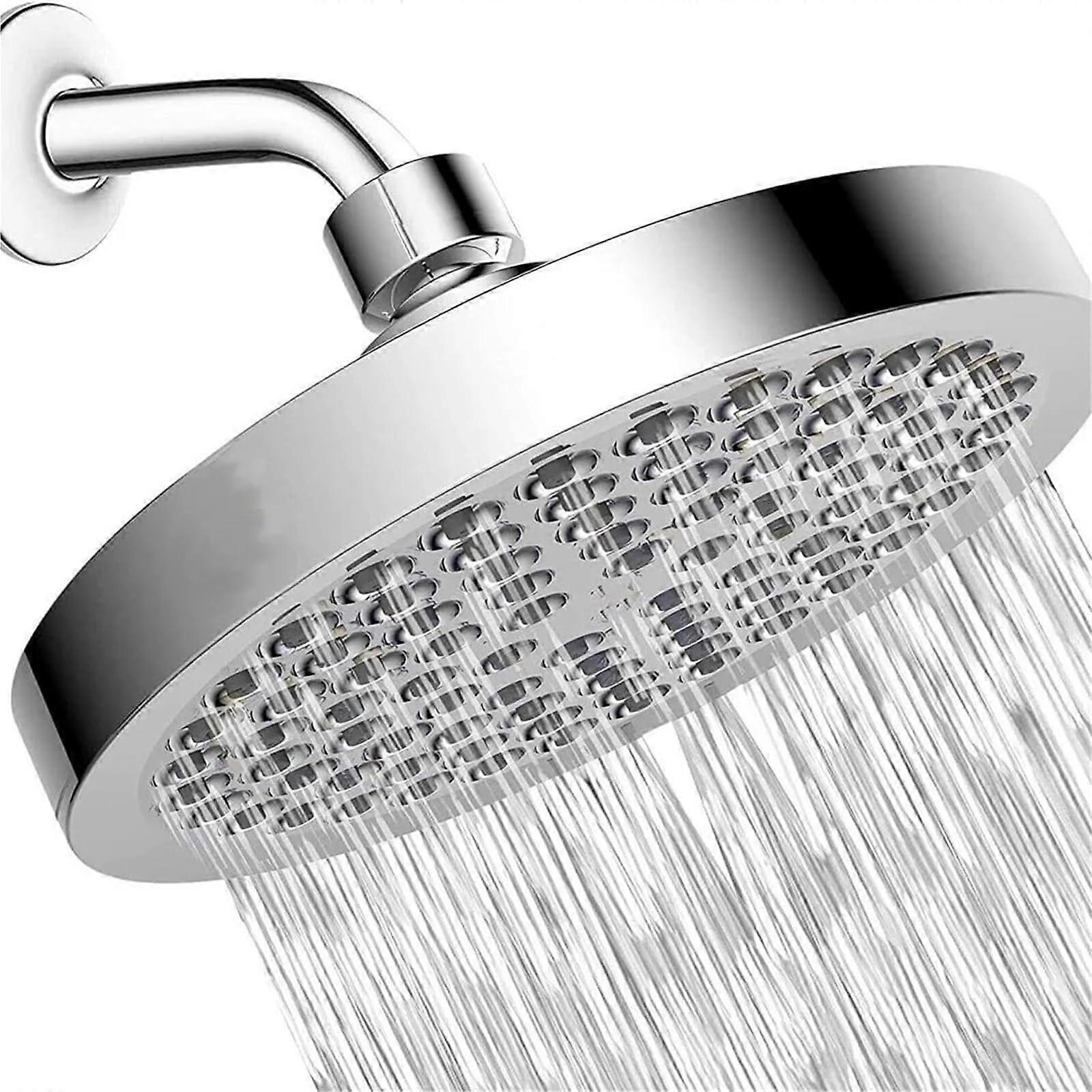 6 Inch Polished Chrome Rainfall Shower Head with Luxurious Spray and Easy Ceiling Installation