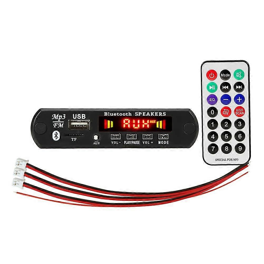 Bluetooth 5.0 MP3 Player Decoder Board with FM Radio USB TF AUX Handsfree Call for Car