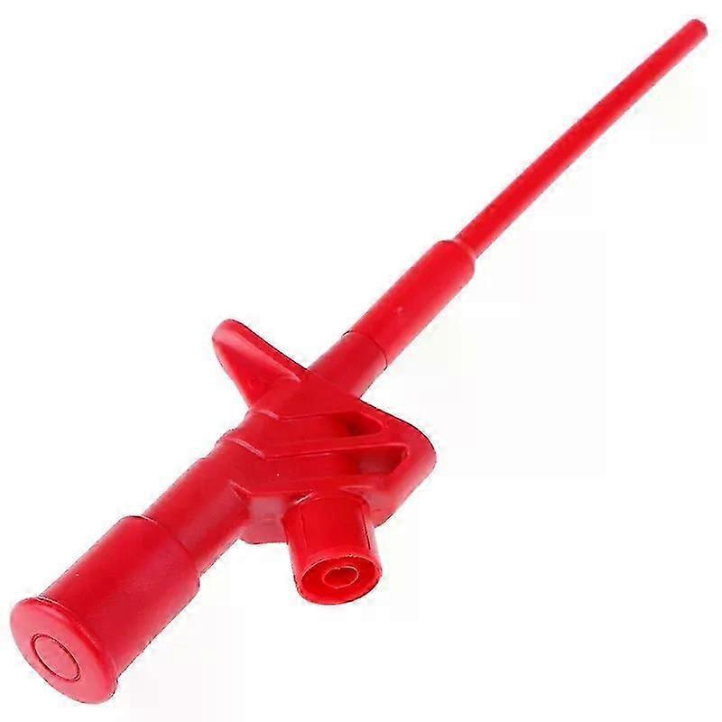 Quick Test Hook Clip Professional Insulated High Voltage Flexible Testing Probe 4mm Red Black