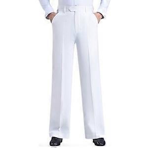 Men Modern Latin Dance Pants Solid Straight Practice Trousers Ballroom Perform
