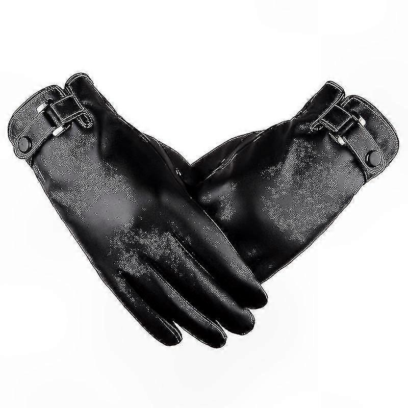 Full Gauntlet Leather Gloves for Motorcycle with Touchscreen Compatibility