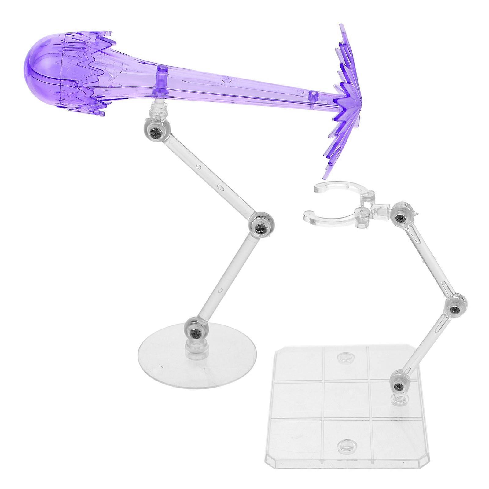 Plastic Purple Action Figure Stand for Display 6Pcs Adjustable Holders