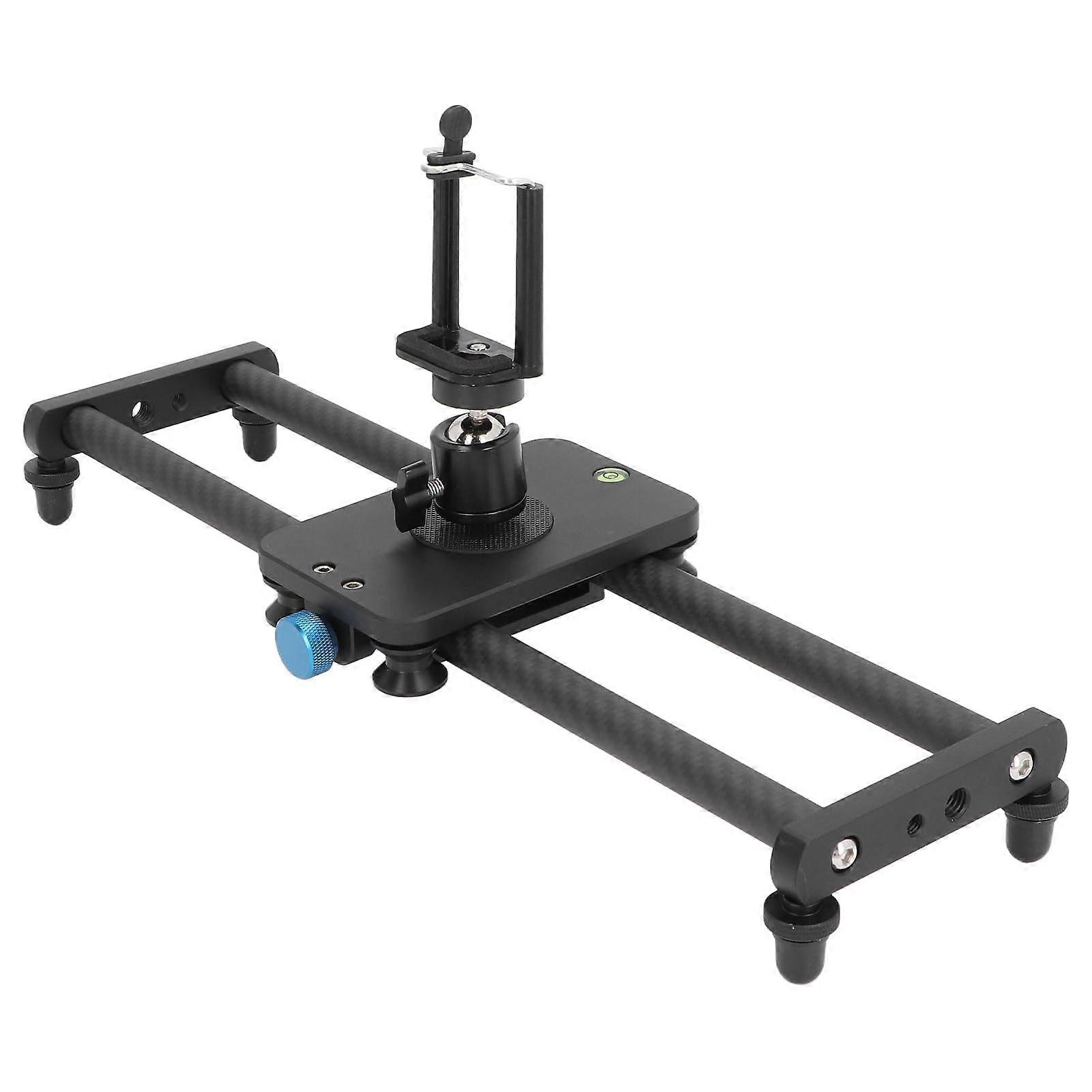16in Carbon Fiber Camera Slider Rail Track for DSLR Camcorder, Smooth Glide, Adjustable Tension