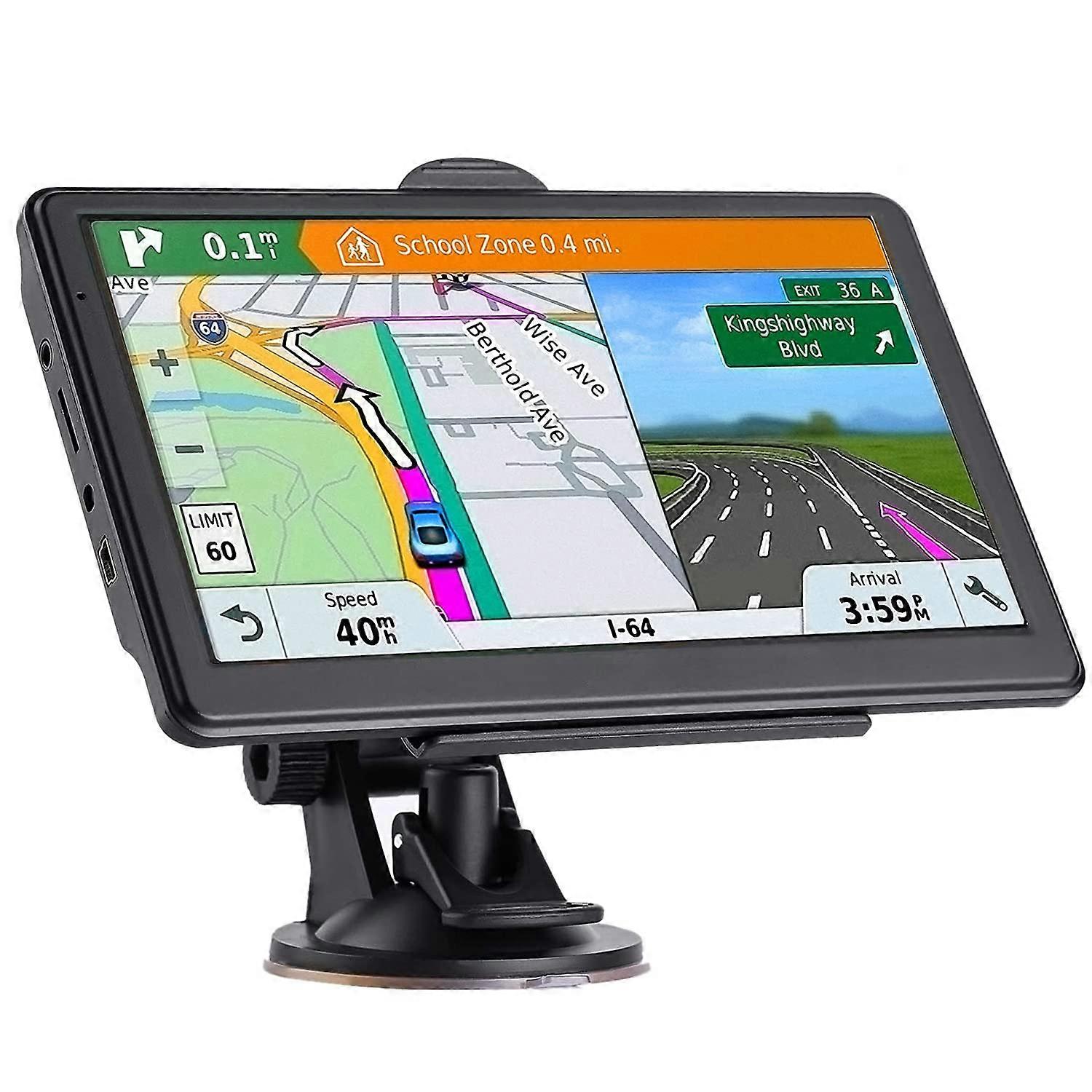 Car GPS Navigation System 7 Inch Touch Screen with 2025 North America Maps and Lifetime Updates