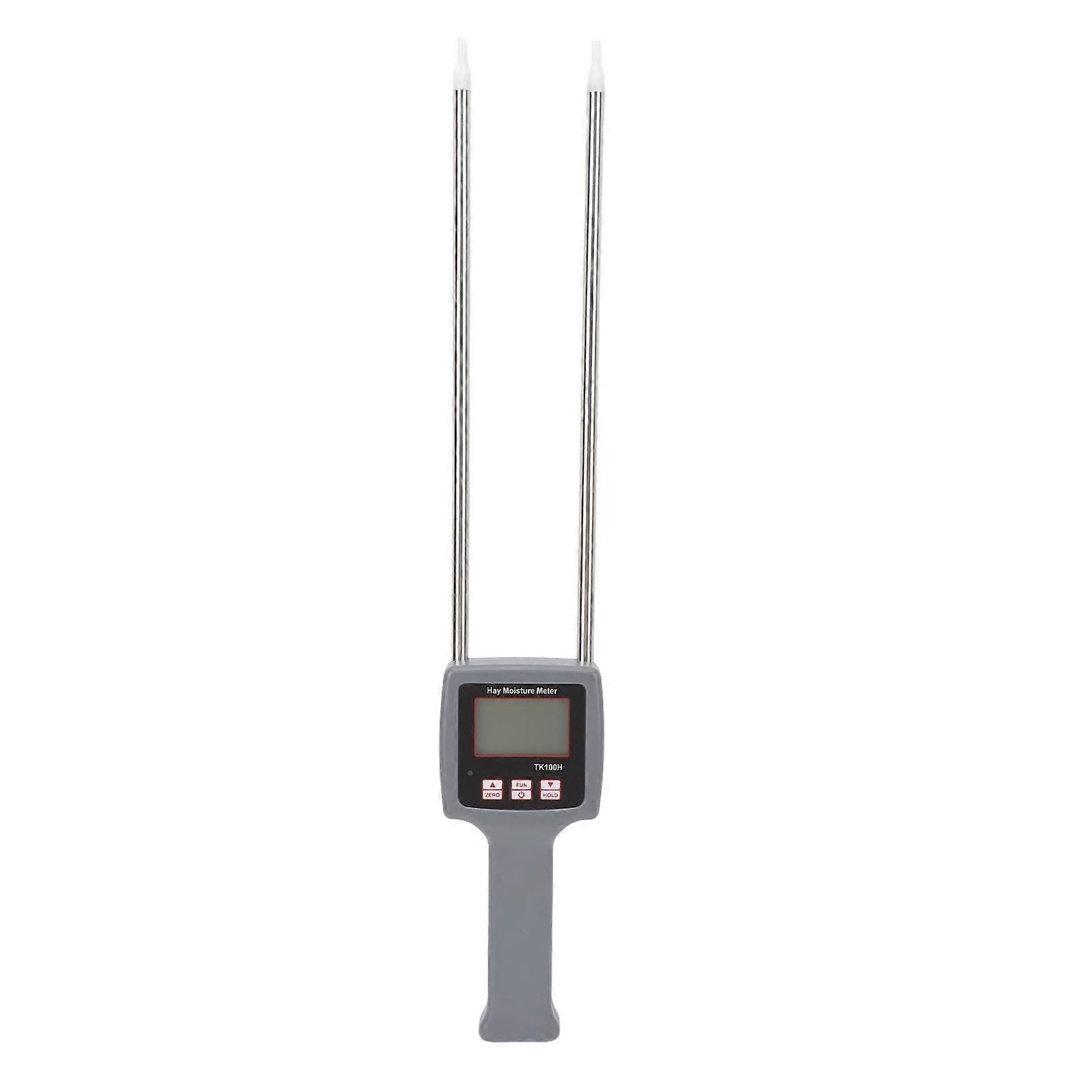 Portable Moisture Meter 080% Range Digital Hay Moisture Tester with Backlit LCD for Farmers