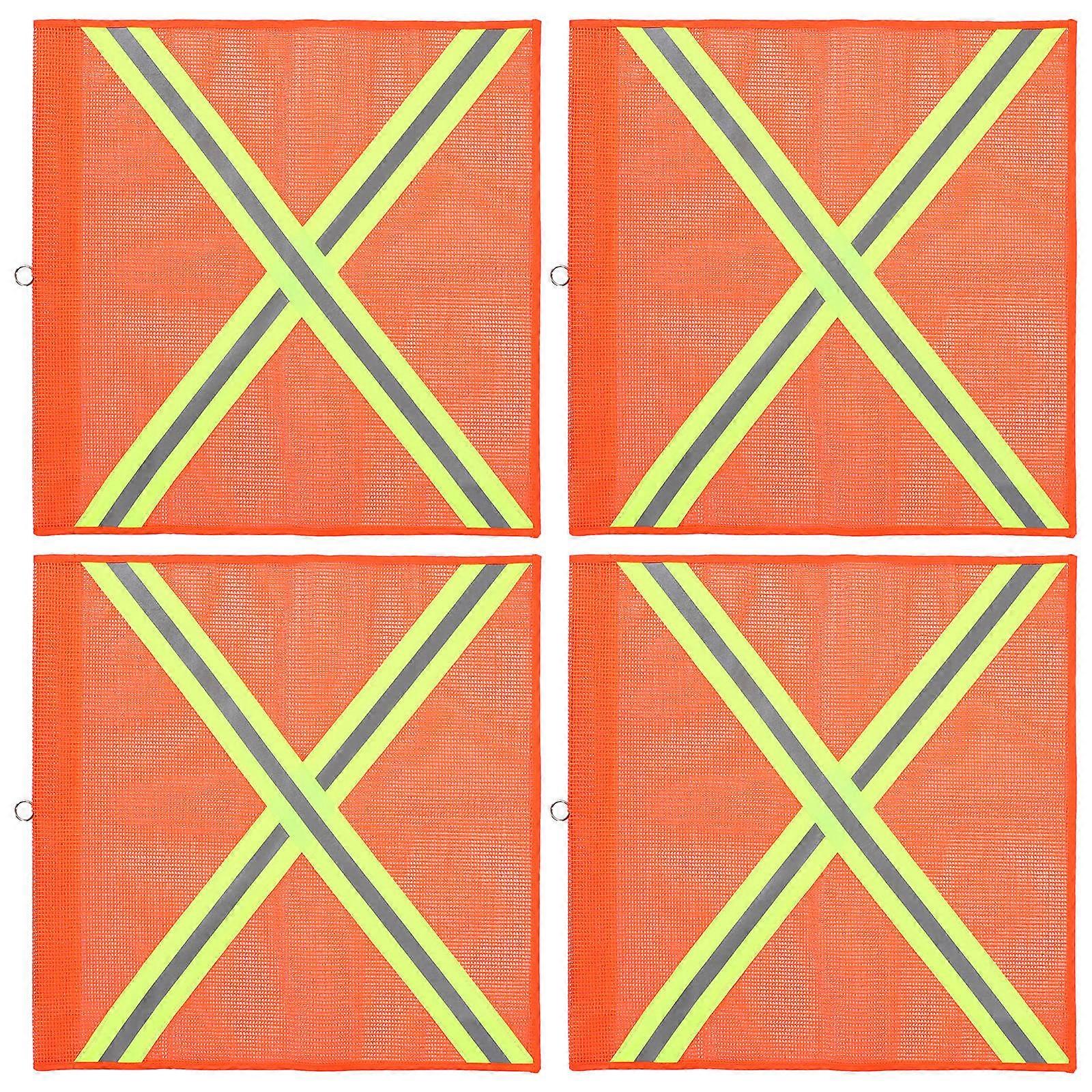 Emergency Reflective Traffic Flags for Vehicles with Safety Warning 4Pcs