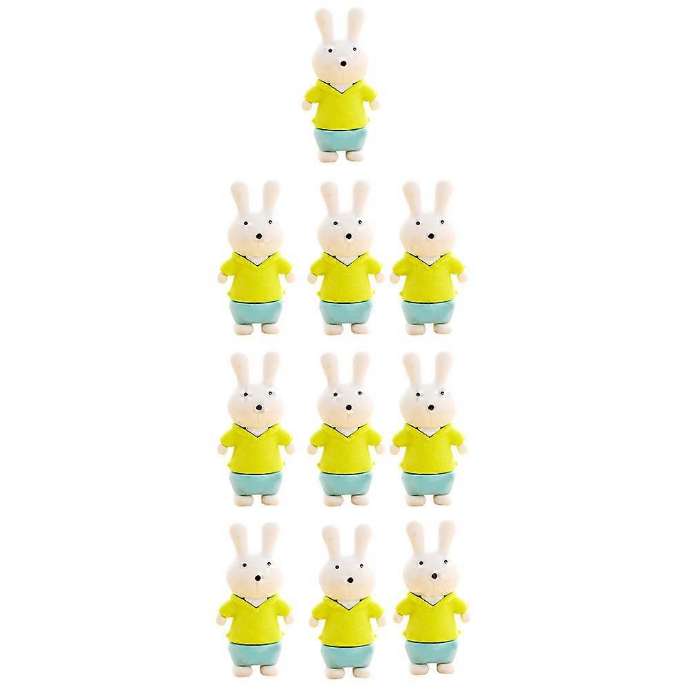 Adorable Student Eraser Cartoon Rabbit Eraser Multi-Use 16Pcs Collection