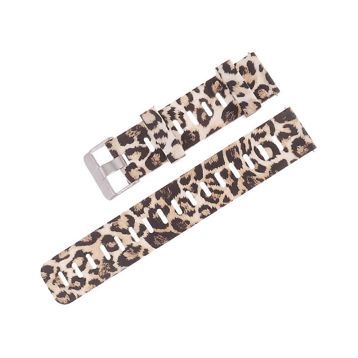 Compatible Silicone Watch Strap Painted for Replacement Leopard
