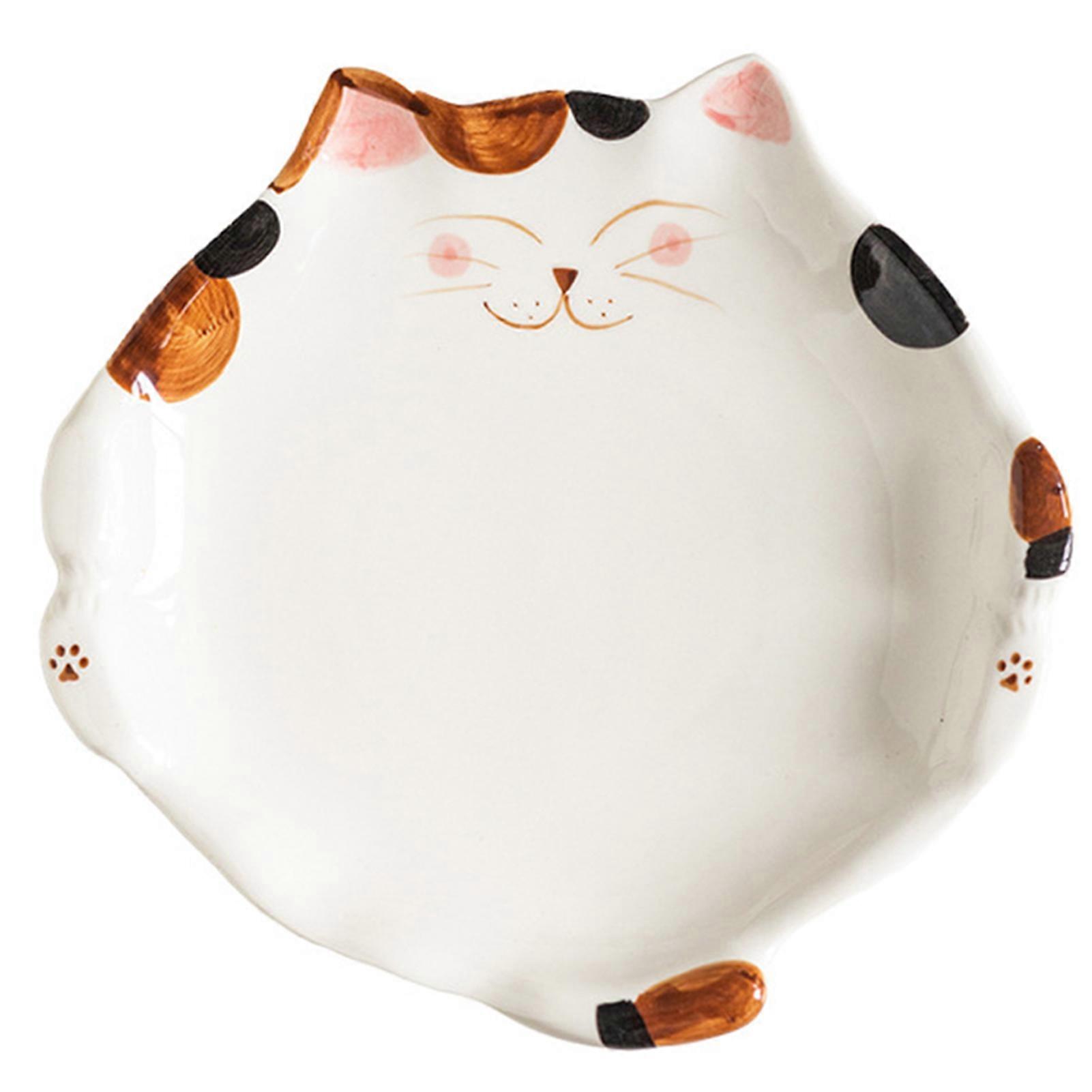 Dessert Cake Plate underglaze painted for Home Kitchen