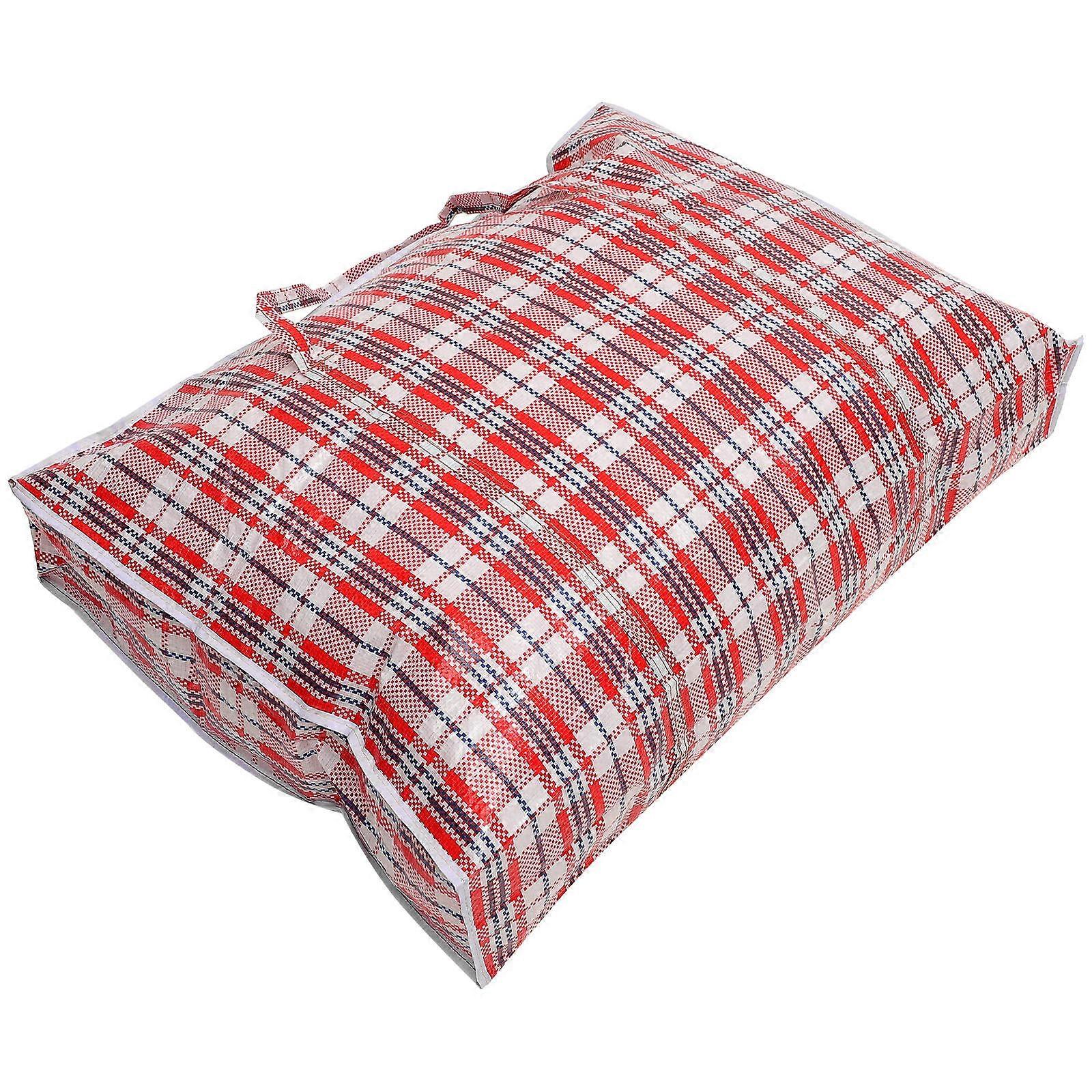 Storage Bag Household Comforter Storage Bag for Organizing 2Pcs Red Plaid
