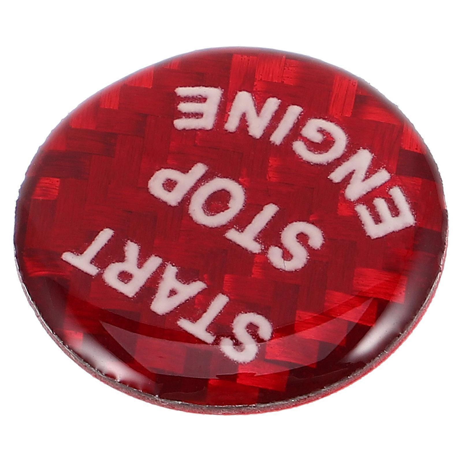 3Pcs Red Car Push Start Button Cover Plastic for Engine Ignition Switch