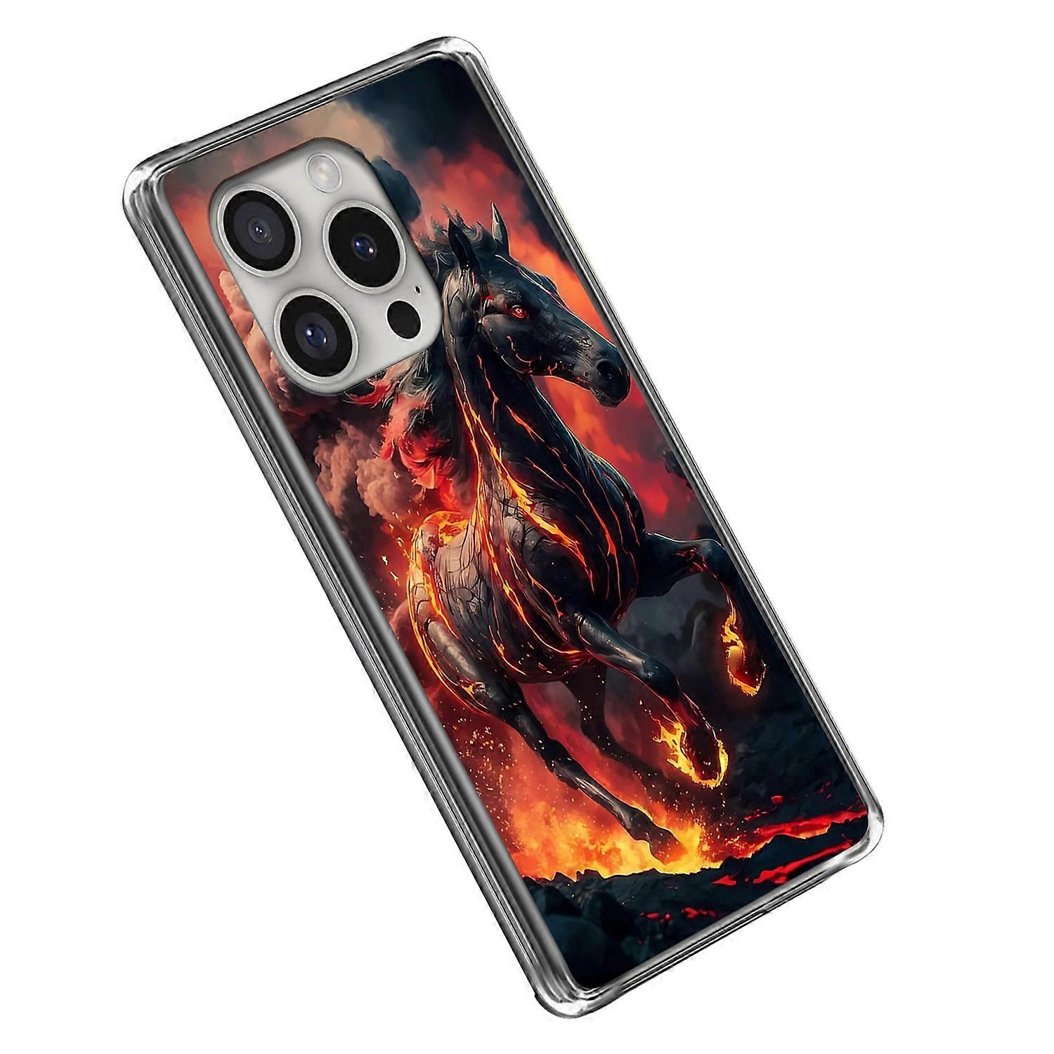 For iPhone 16 Pro Max Case IMD Pattern Printed Shockproof TPU Phone Cover