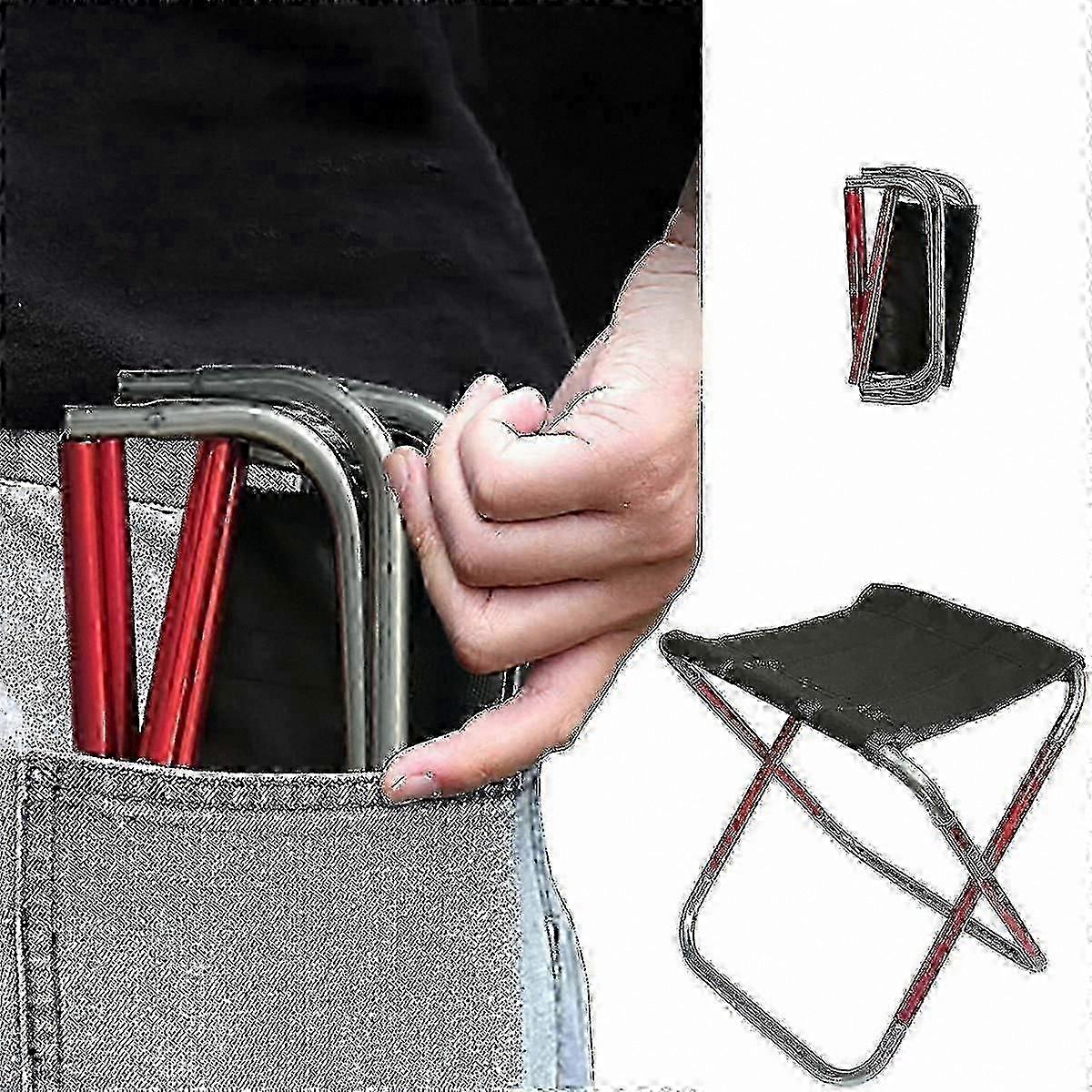 Portable Compact Folding Camp Stool for Outdoor Use Mini Collapsible Seat