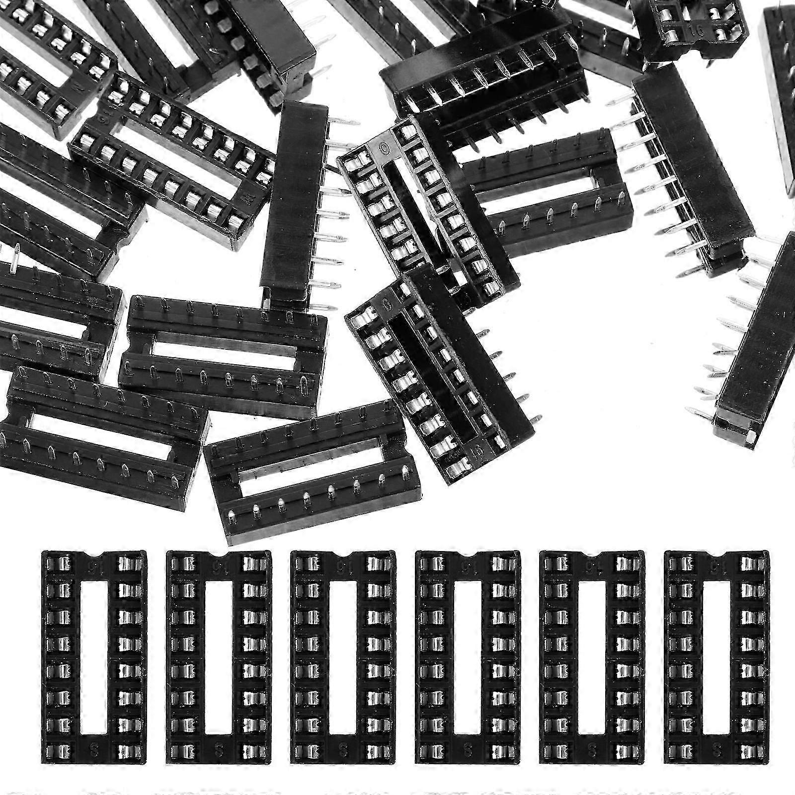 Chip Base Ic Socket Compatible Computer with 30Pcs 16Pin Dual Row Ic Socket Adapter myi