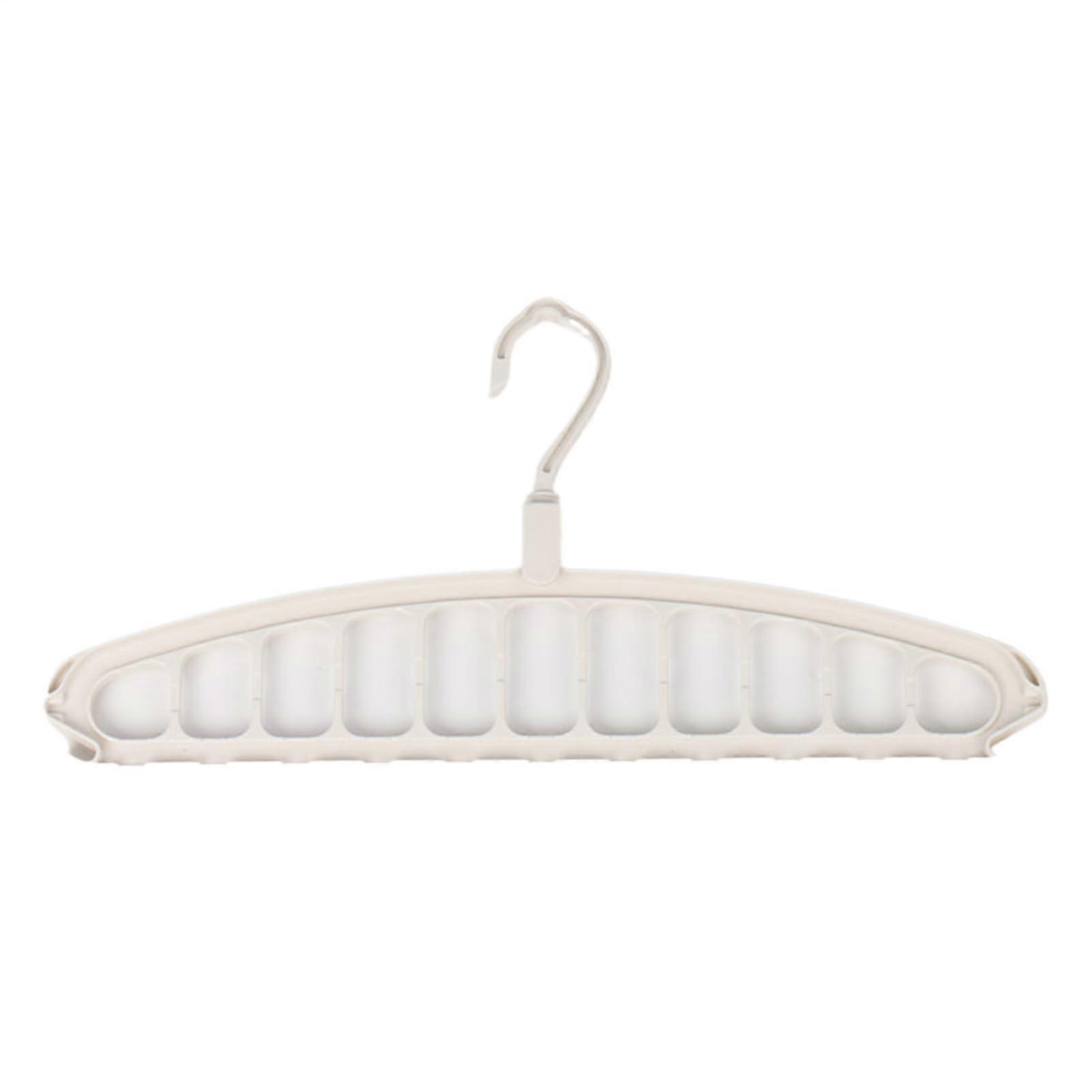 Space Saving Hangers with Spiral Design for Efficient Closet Organization, Durable White Wardrobe Trouser Organizer