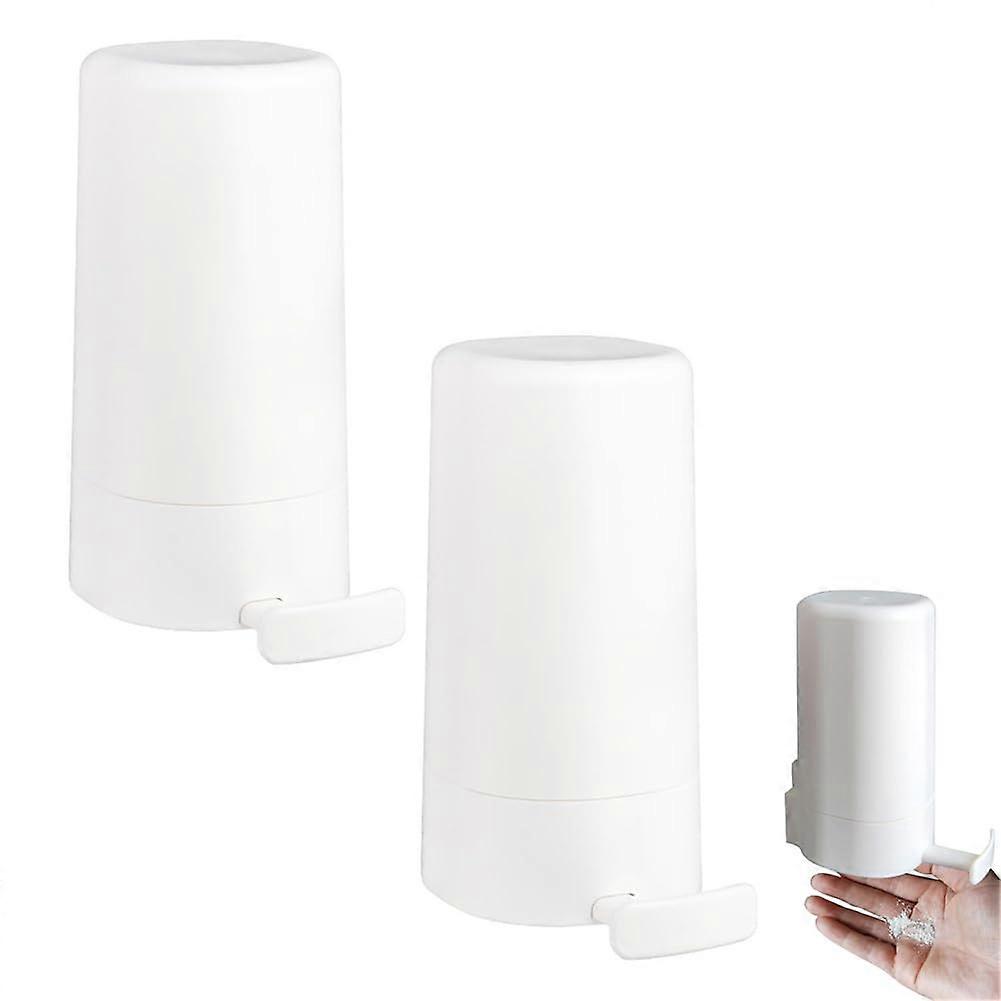 Waterproof Wall Mounted Soap Grinder Dispenser, No Drilling Adjustable Soap Powder Output, 2pcs