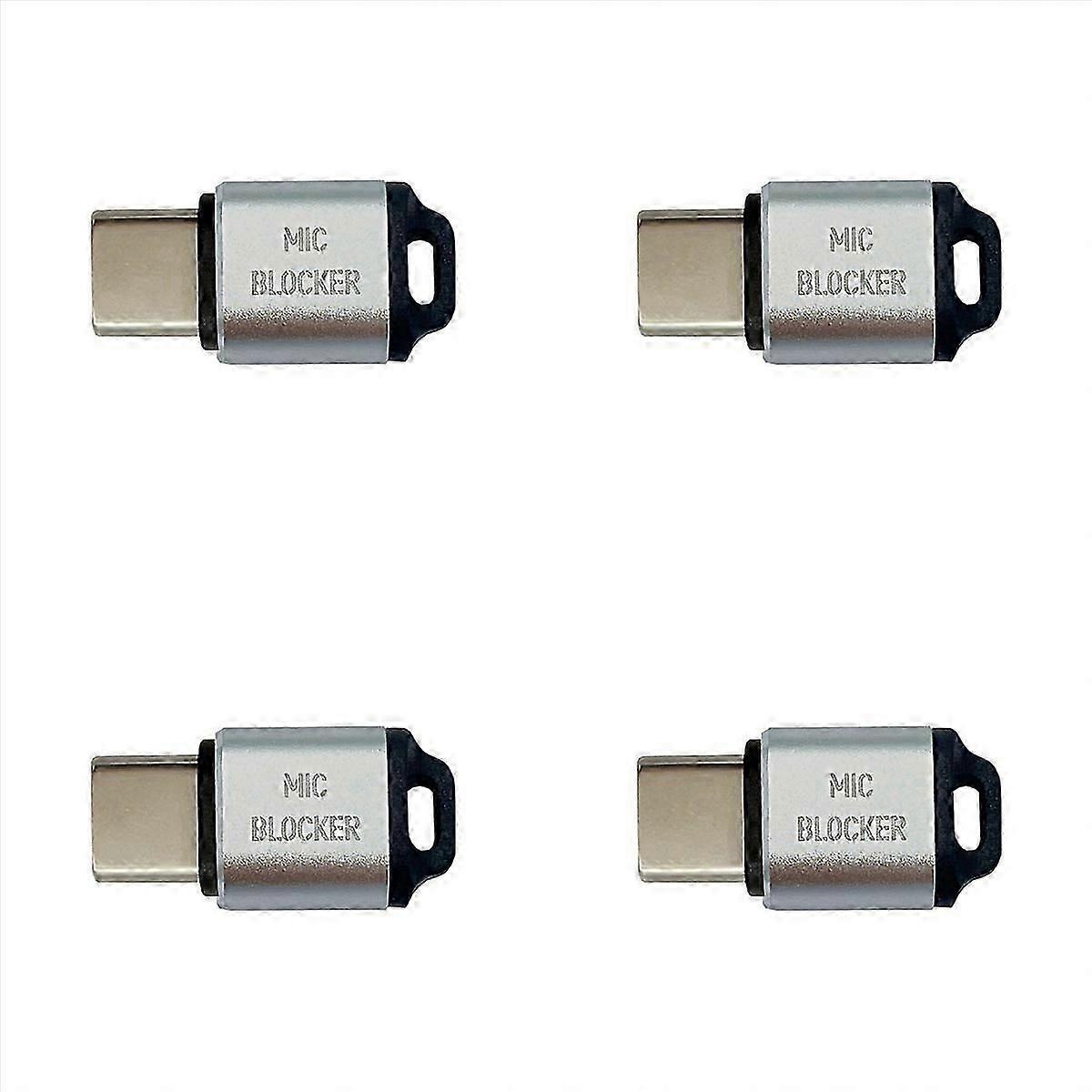 4X Microphone Lock USB C MIC Blockers Microphone Sound Security Guard for Any USB C Device