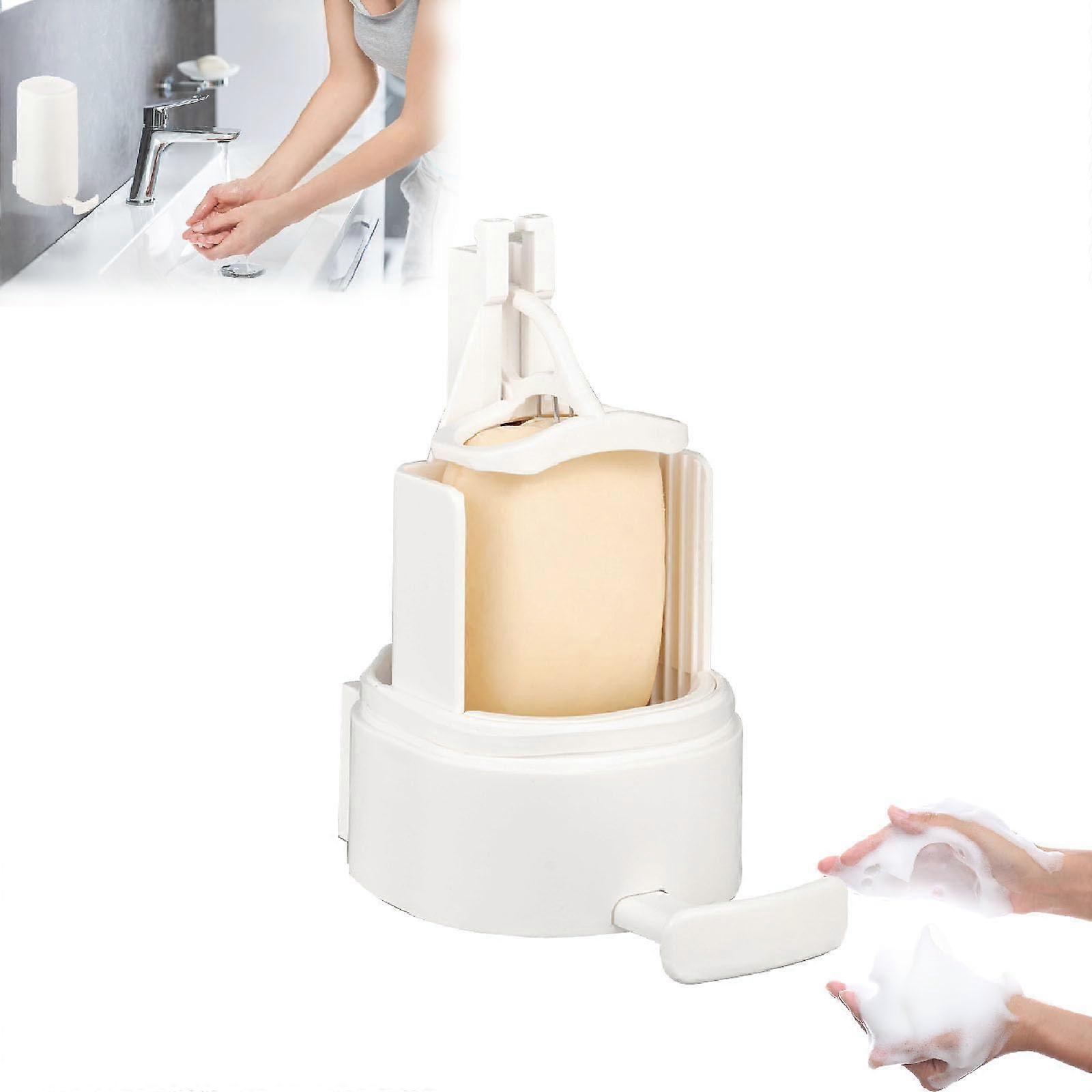 Wall Mounted Soap Dispenser and Grinder with Adjustable Powder Output for Bathroom and Kitchen