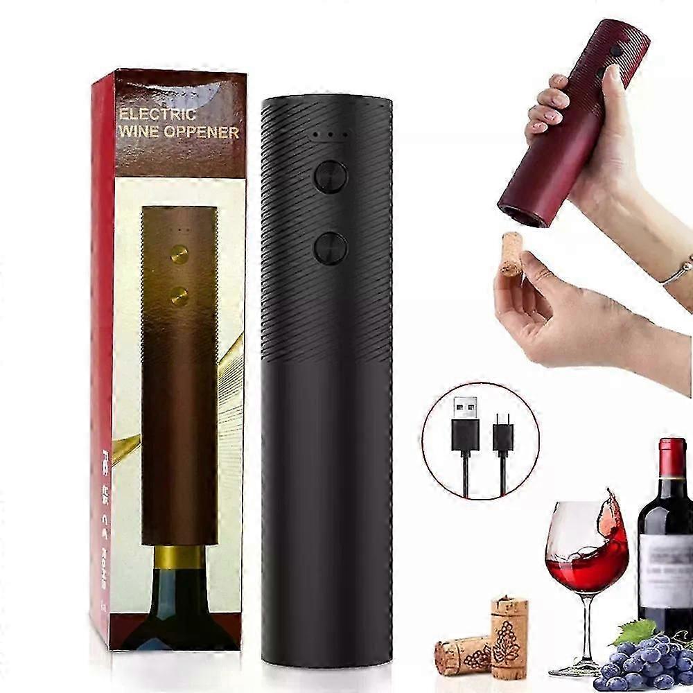 Electric corkscrew, automatic spiral opener, suitable for red wine, rechargeable corkscrew, one-button wine tool, kitchenware.