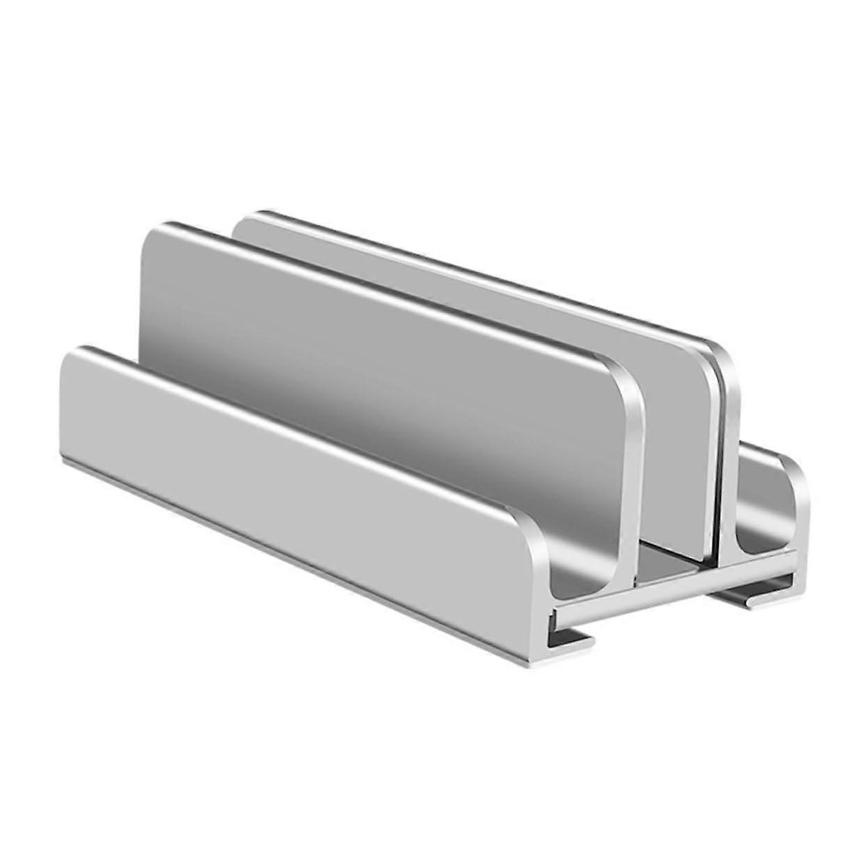 Adjustable Vertical Laptop Stand for Desk with 3Slot Holder and SpaceSaving Foldable Design