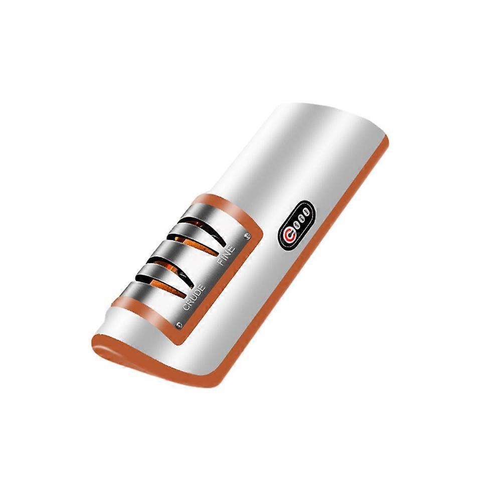 Electric Knife Sharpener Automatic Adjustable Kitchen Tool for Fast Sharpening Knives Scissors Orange