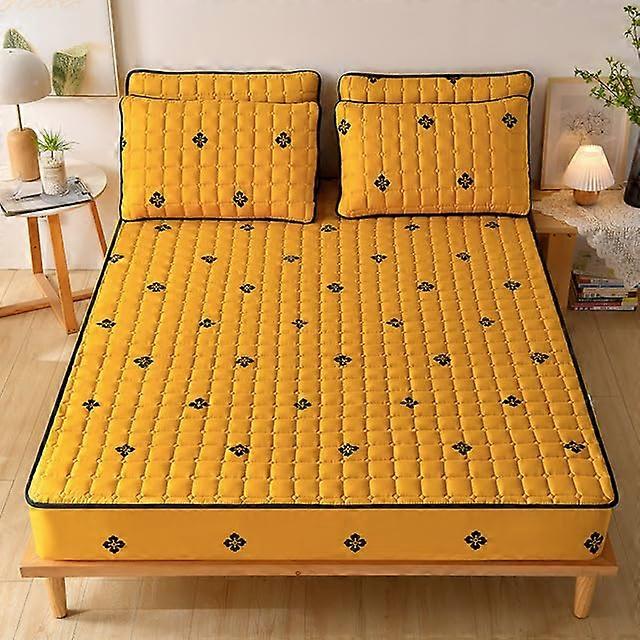 Extra Thick Quilted Mattress Protector with Breathable NonSlip Fitted Sheet Design, Machine Washable