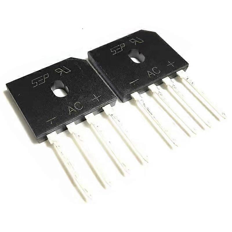 GBU806 Bridge Rectifier 8A 600V Pack of 5, Reliable AC to DC Conversion with SpaceSaving Flat Design