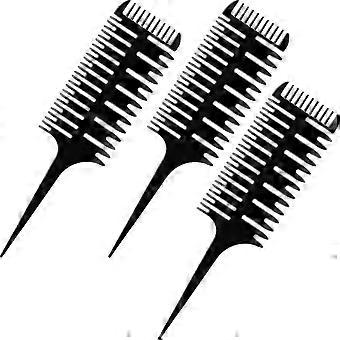 Pettine di tessitura e sezionamento a 3 vie per la colorazione dei capelli, evidenziazione, balayage, microintreccio