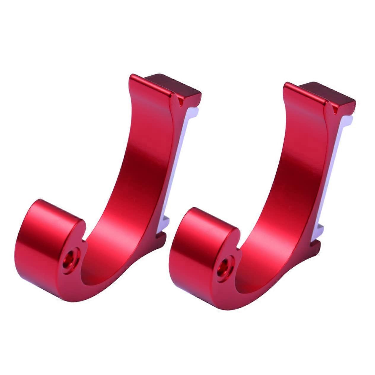 Red Bathroom Robe Hooks Medium Wall Hooks for Towels and Clothes Easy Organization 2pcs