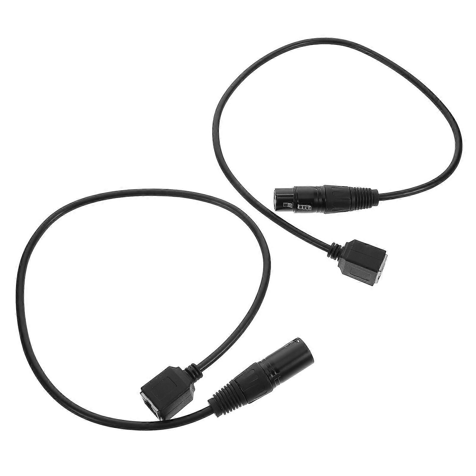 Stage Lighting Adapter Cable for Signal Transmission 2Pcs Connectivity Extension Cord