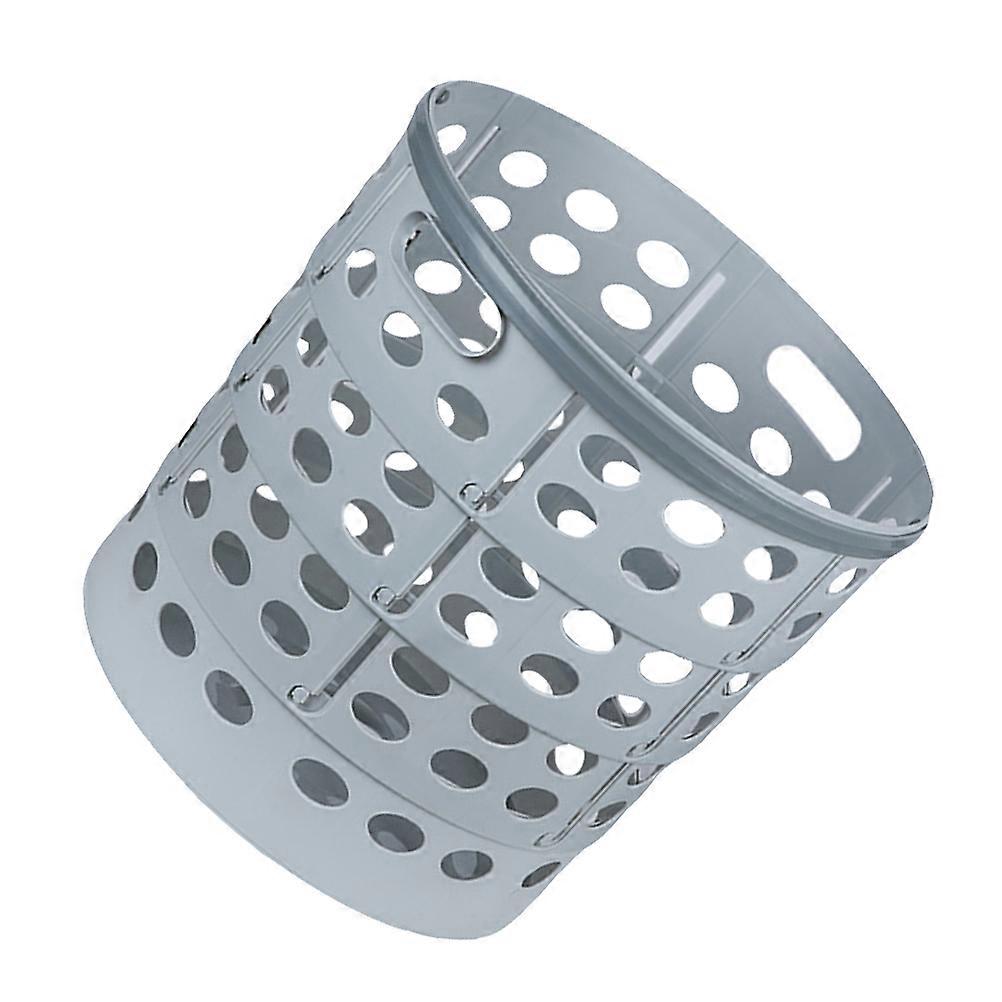 Foldable Dirty Clothes Storage Basket Plastic Laundry Hamper Grey 35x35cm Space Saving 1Set
