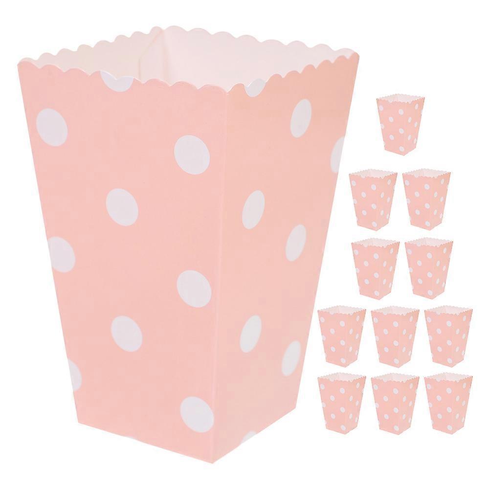 Pink Party Popcorn Boxes Paper Snack Boxes for Storage Use 12Pcs Pack