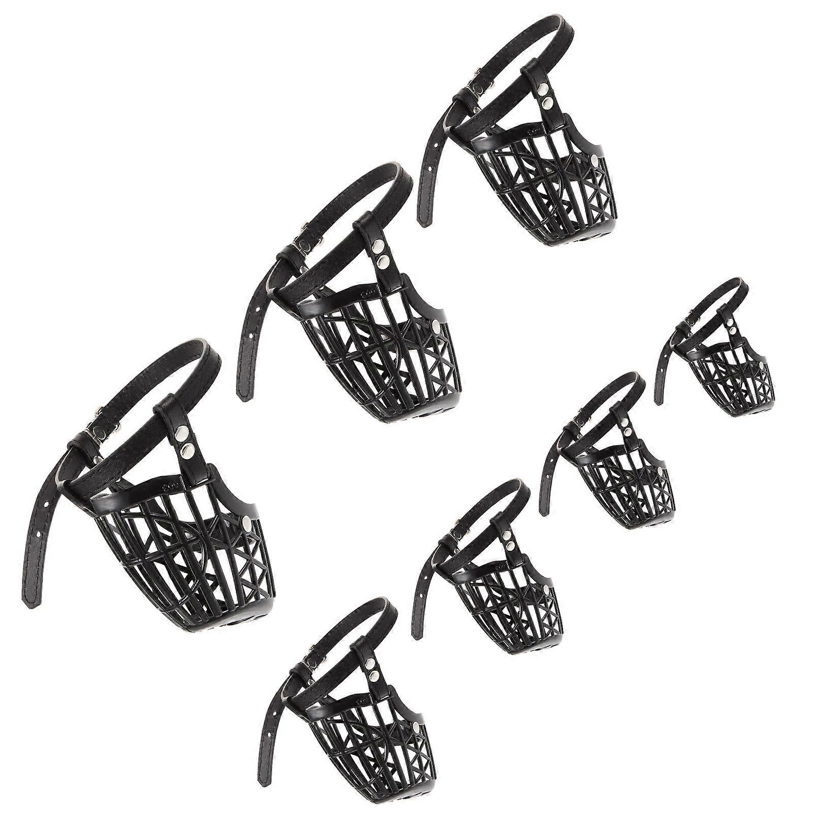 Dog Muzzle Plastic Basket Dog Muzzle for Pet Use 1Set Adjustable Set