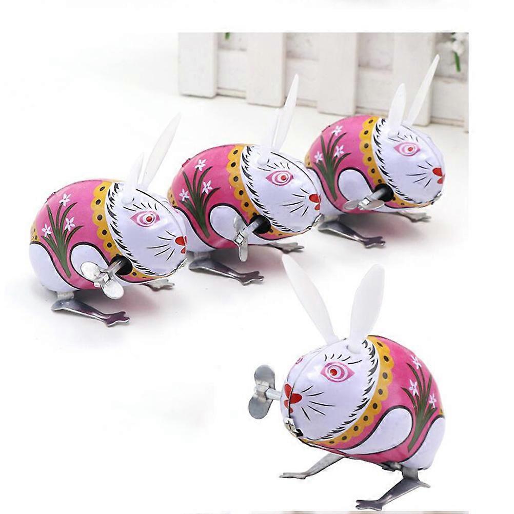 Clockwork Gift Kids Bouncing Rabbit Wind-Up Toy 6Pcs Set
