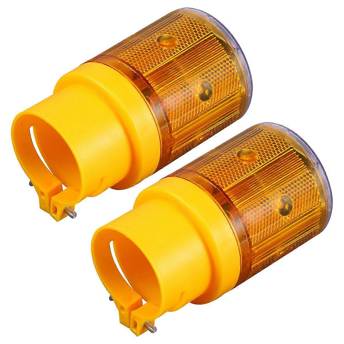 Traffic Light Solar Barricade Emergency Strobe Warning Light 4Pcs