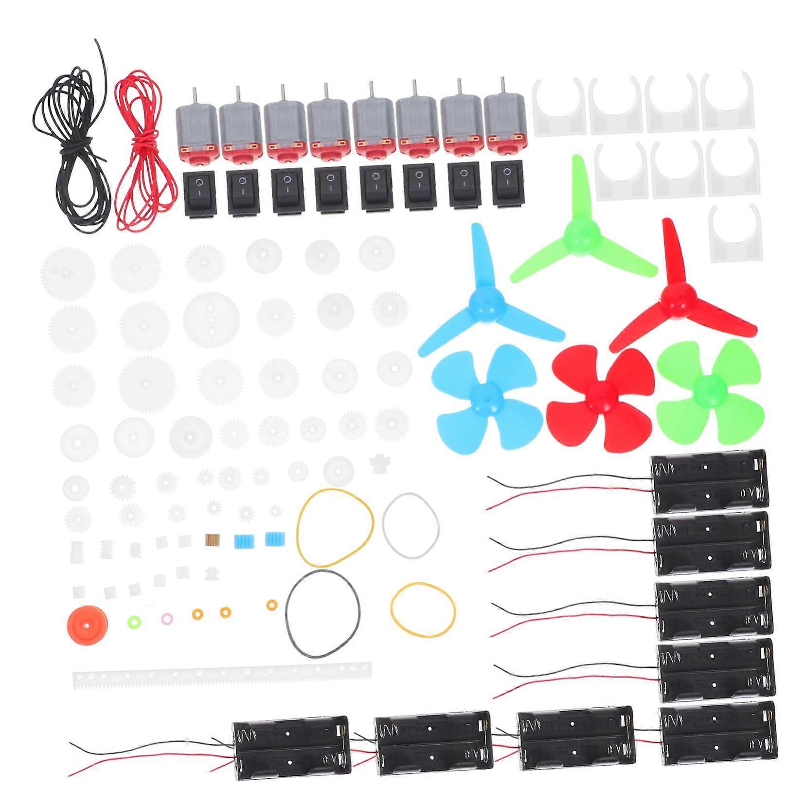 DC Motor Kit with Gears and Propeller for STEM Science Projects, Energy Conversion and HandsOn Learning