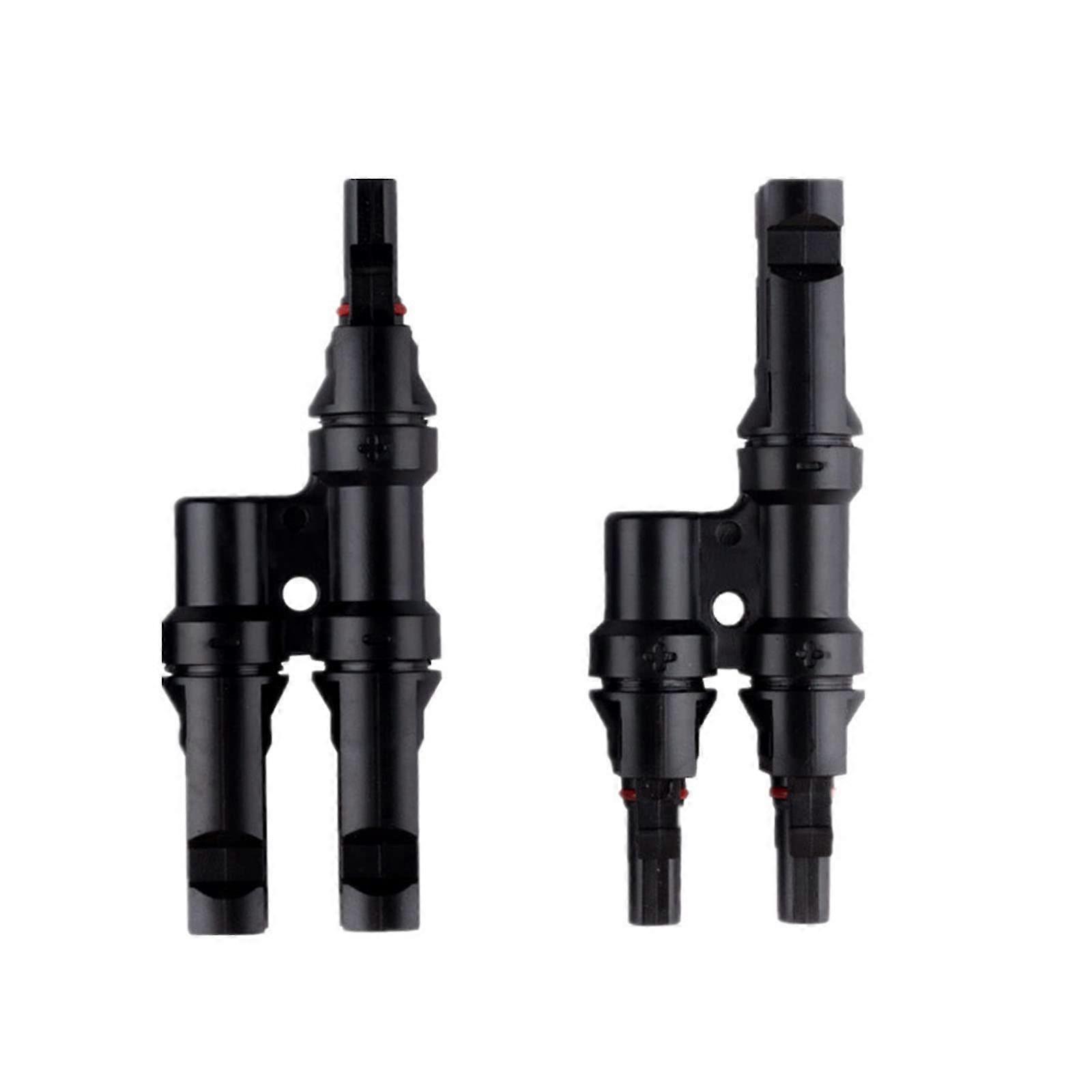 2 Pcs Waterproof Solar Panel Connectors Durable Branch Adapters for Quick Outdoor Array Expansion
